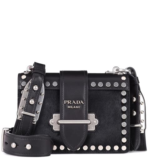 prada black leather shoulder bag old|Prada cahier shoulder bag black.